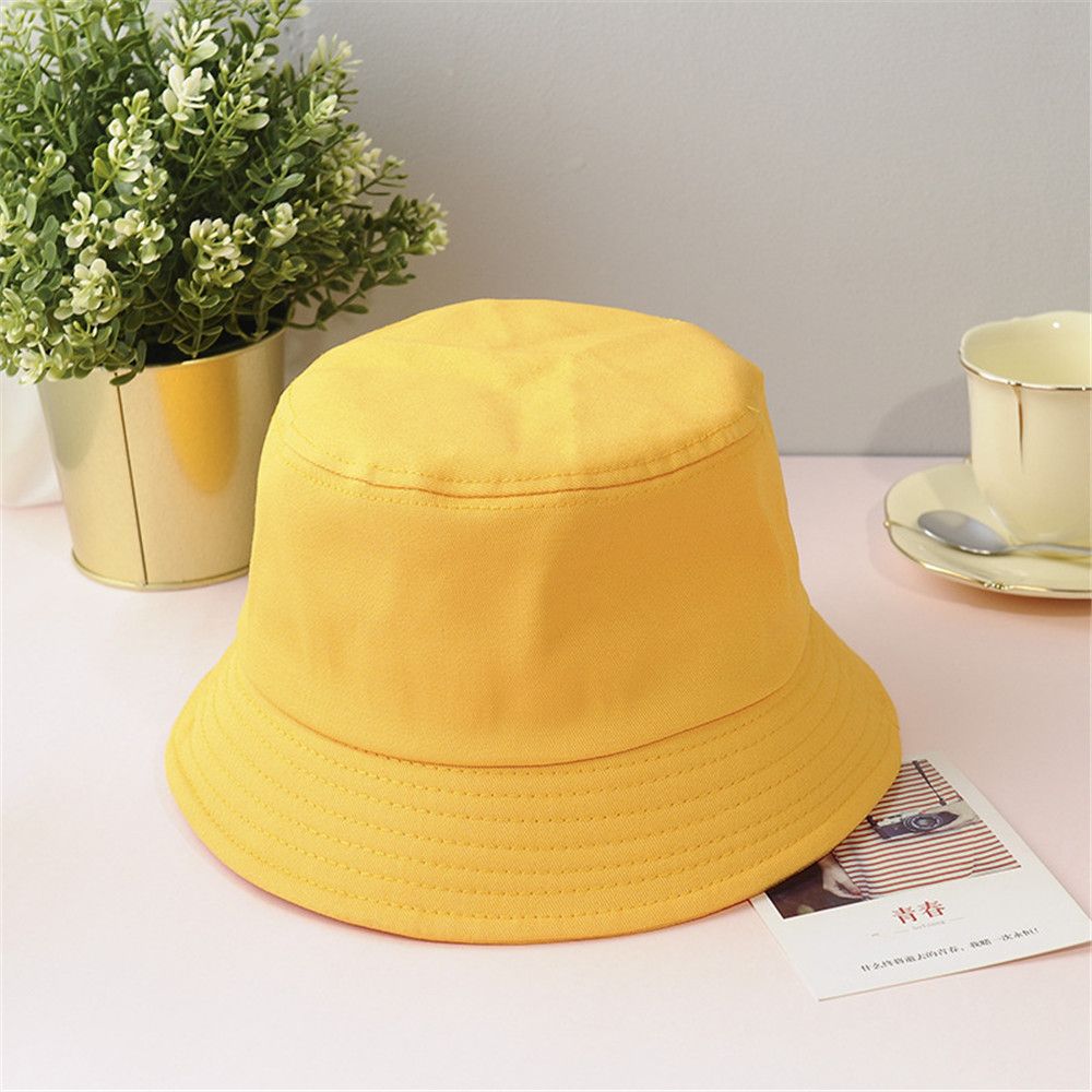 Beaira Cotton Summer Foldable Bucket Hat Unisex Women Outdoor Sunscreen Hat Pure Color Fishing Hunting Cap Men Basin Chapeau Beach Cap