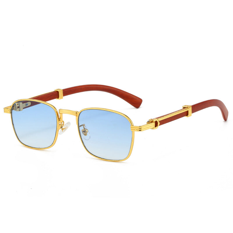 Beaira New Square Retro Sunglasses Man Wooden Metal Frame Women Sun Glasses Business Outdoor Eyewear Gift Summer Style