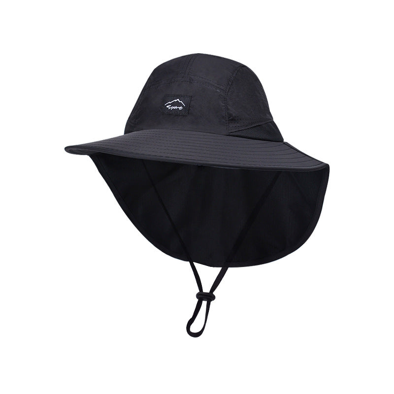 Beaira Summer Water-resistant Men's Fisherman Hats with Shawl Outdoor Hiking Fishing Breathable Wide Brim Bucket Hat Sun UV Protection