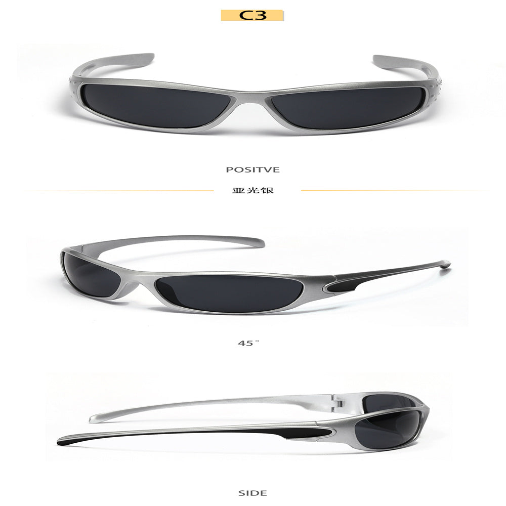 Beaira Y2K Silver Sunglasses Color Hollowed Out Future Sense Of Technology Hot Girls Net Red Sunglasses Women Sunglasses Trendy Men