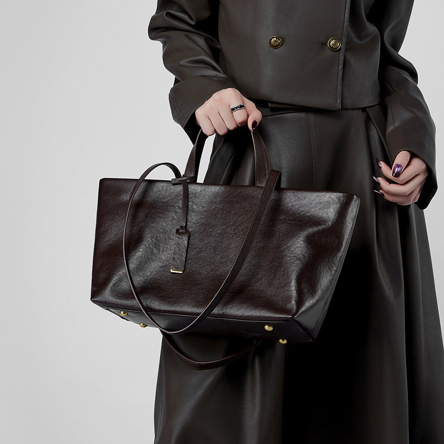 Beaira Luxury Designer Large Capacity Square Shoulder Bag Fashion Cowhide Handbag High End Genuine Leather Shopping Underarm Bag