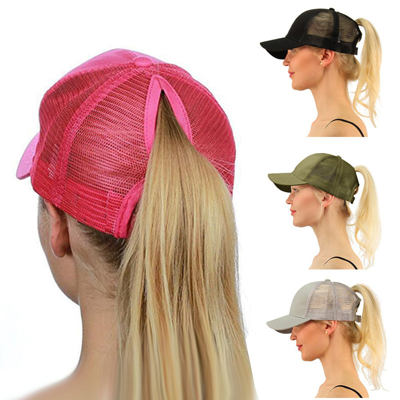 Beaira High Ponytail Baseball Cap for Women Spring Summer Sun Hat Running Snapback Hat Messy High Bun Women's Caps Female