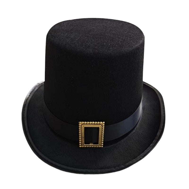 Beaira Top Hat for Adult/Teens Cylinder Hat Prom Carnivals Party Costume Black Magician Hat for Carnivals Show Party