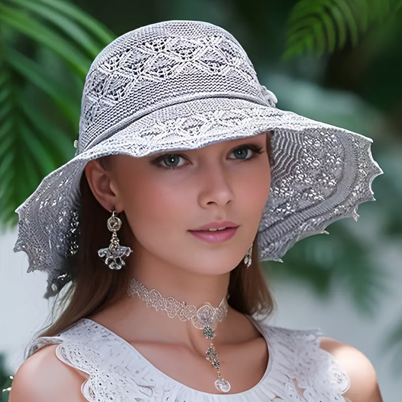 Beaira Korean version new straw hat summer sun hat sun protection wave sun hat beach cool hat women's hat