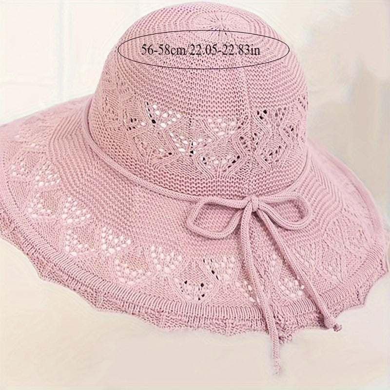 Beaira Korean version new straw hat summer sun hat sun protection wave sun hat beach cool hat women's hat