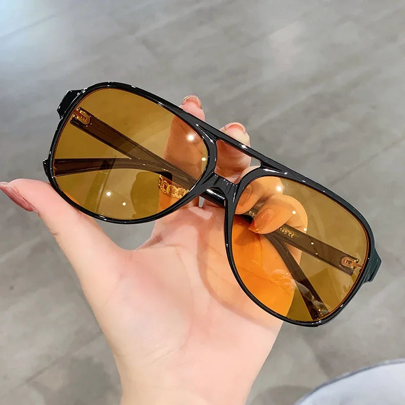 Beaira Classic Retro Vintage Aviation Pilot Sunglasses Women Men Big Large Oversized Frame Luxury Designer Shades 70s Sun Glasses