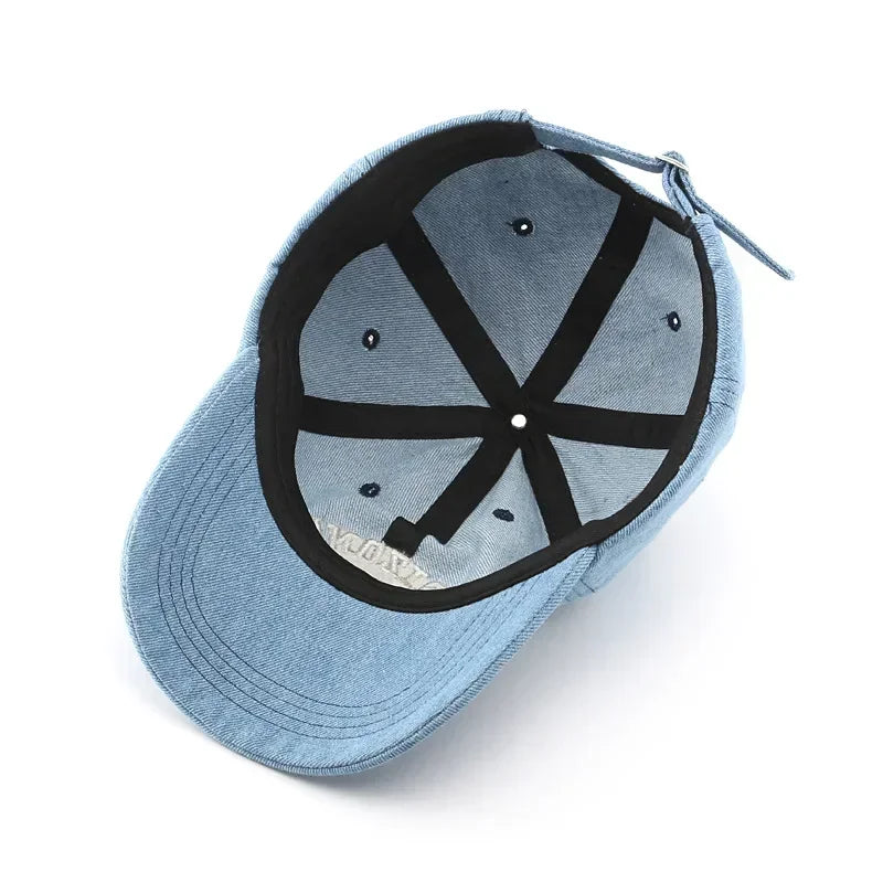Beaira Cotton Denim Baseball Cap for Men and Women Fashion Soft Top Hats Casual Snapback Hat Summer Sun Cap Dad Hats Unisex