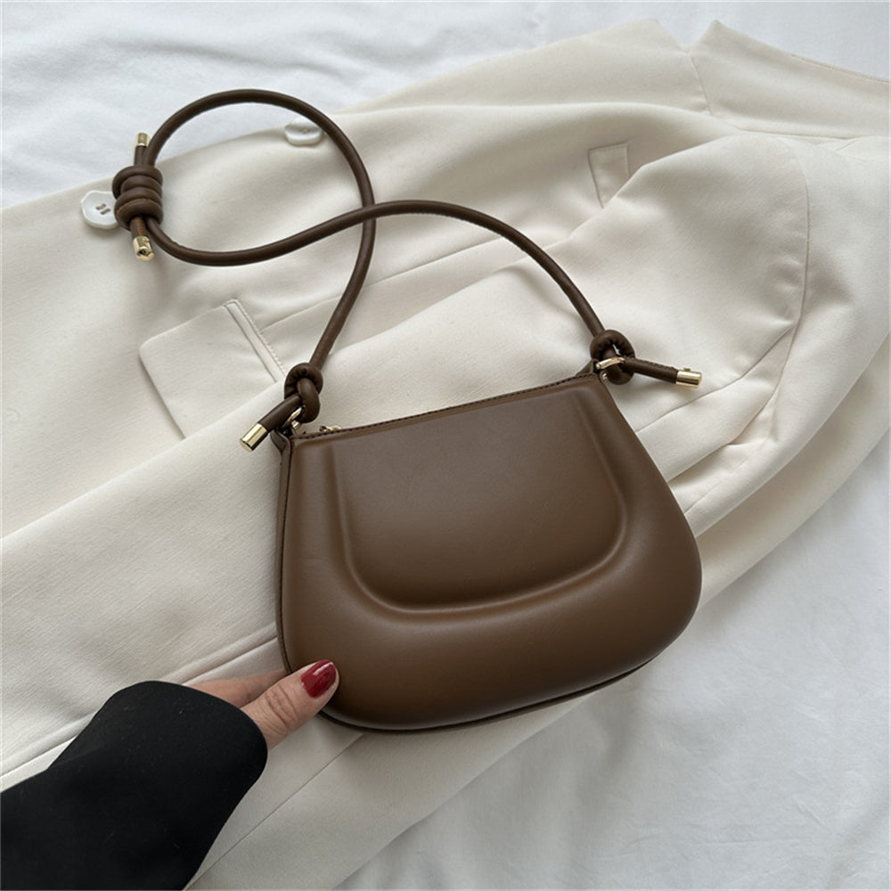 Beaira Soft Pu Ladies Leather Crossbody Bag Women Purple Underarm Bag Retro Solid Color Handbag Fashion Design Girl Small Shoulder Bags