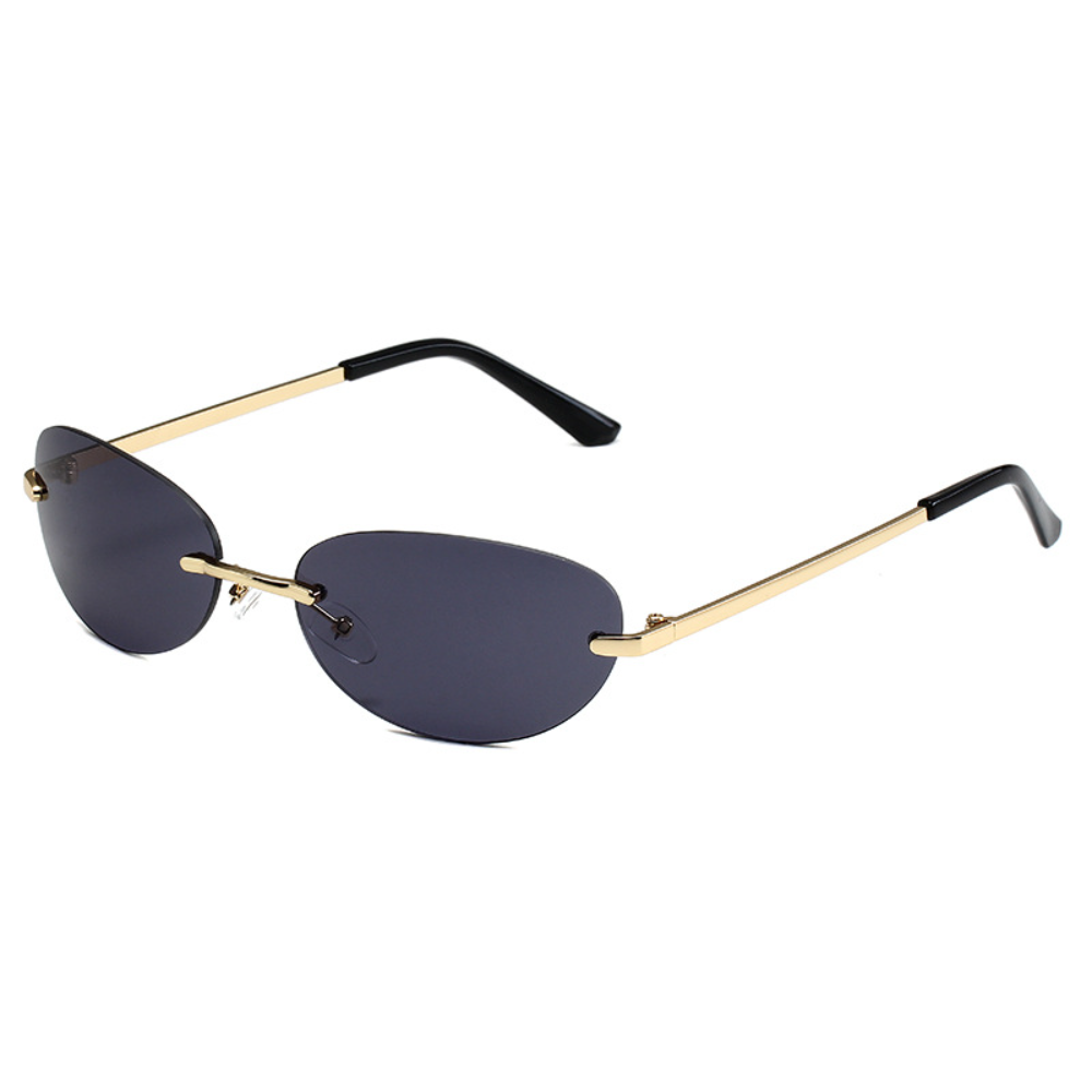 Beaira Trendy Y2K Frameless Oval Sunglasses Vintage Style UV400 Protection Goggles Men Women Fashion Sun Glasses Outdoor Shades