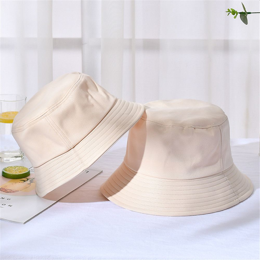 Beaira Cotton Summer Foldable Bucket Hat Unisex Women Outdoor Sunscreen Hat Pure Color Fishing Hunting Cap Men Basin Chapeau Beach Cap