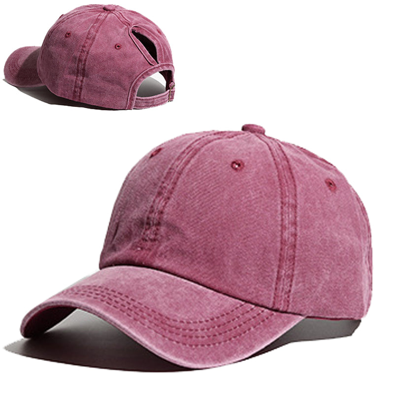 Beaira High Ponytail Baseball Cap for Women Spring Summer Sun Hat Running Snapback Hat Messy High Bun Women's Caps Female