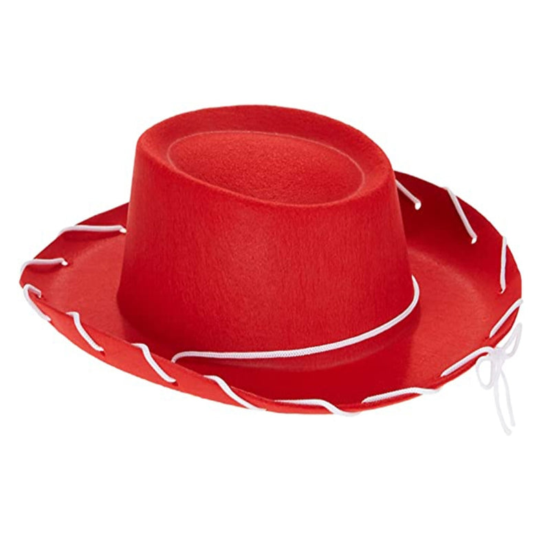 Beaira Brown Red Felt Cowboy Hat Western Cowgirl Cap Fancy Dress Costume Child Outfit for Party Role for Play Cosplay Holiday