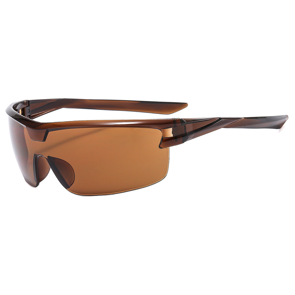 Beaira Women Sport Punk Sunglasses Wrap Around Y2K Sunglasses One Piece Frameless Eyewear Trendy 2000's Shades UV400 Men Glasses