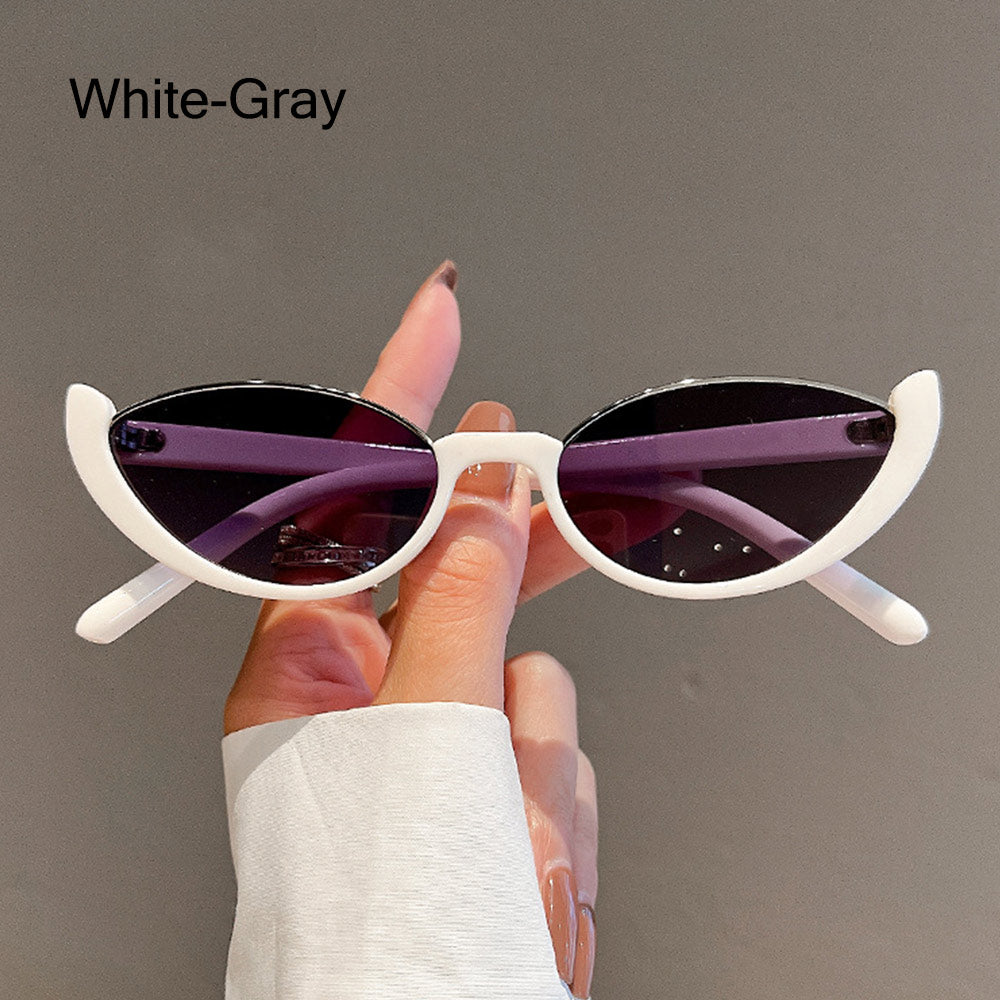 Beaira New Small Cat Eye Sunglasses Women Men Trendy Vintage Shades Eyewear Fashion Driving Cycling Sunglasses Half-frame Sun Glasses