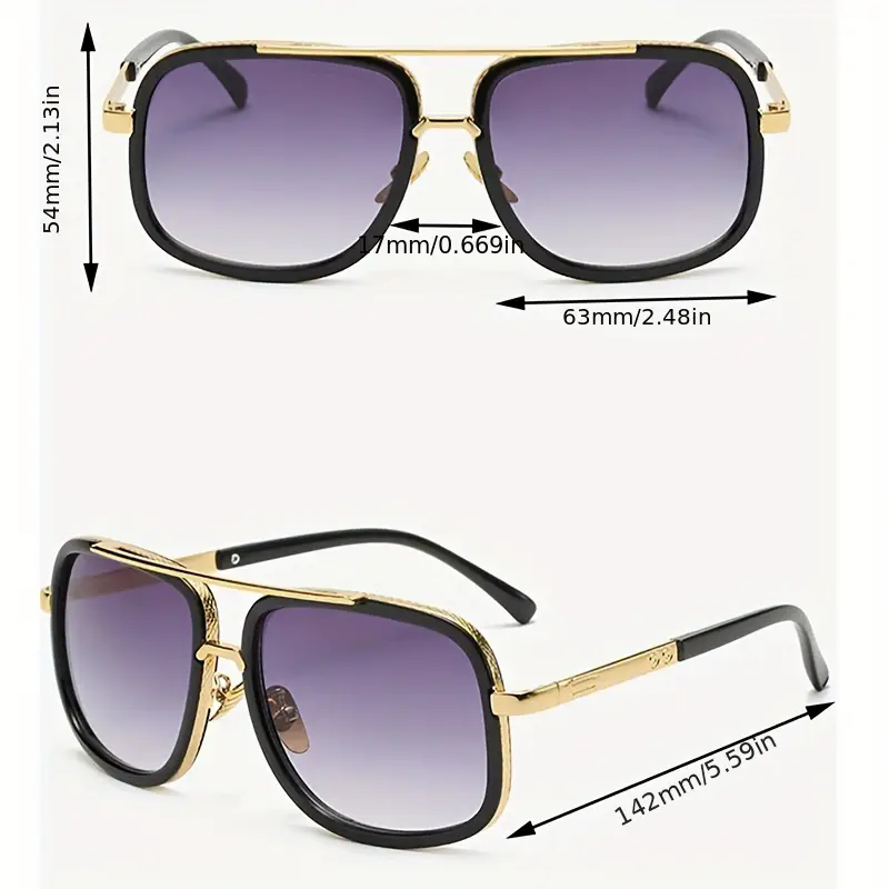 Beaira New Fashion Big Frame Sunglasses Men Square Metal Sun Glasses Women Retro Sun Glasses Vintage High Quality Gafas Oculos De Sol
