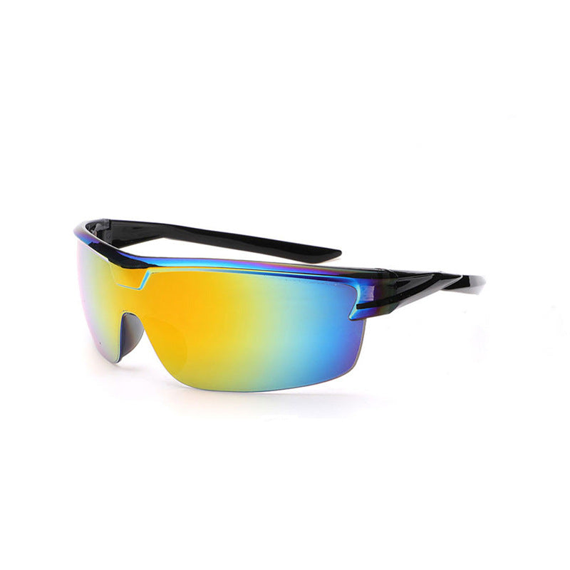 Beaira Women Sport Punk Sunglasses Wrap Around Y2K Sunglasses One Piece Frameless Eyewear Trendy 2000's Shades UV400 Men Glasses