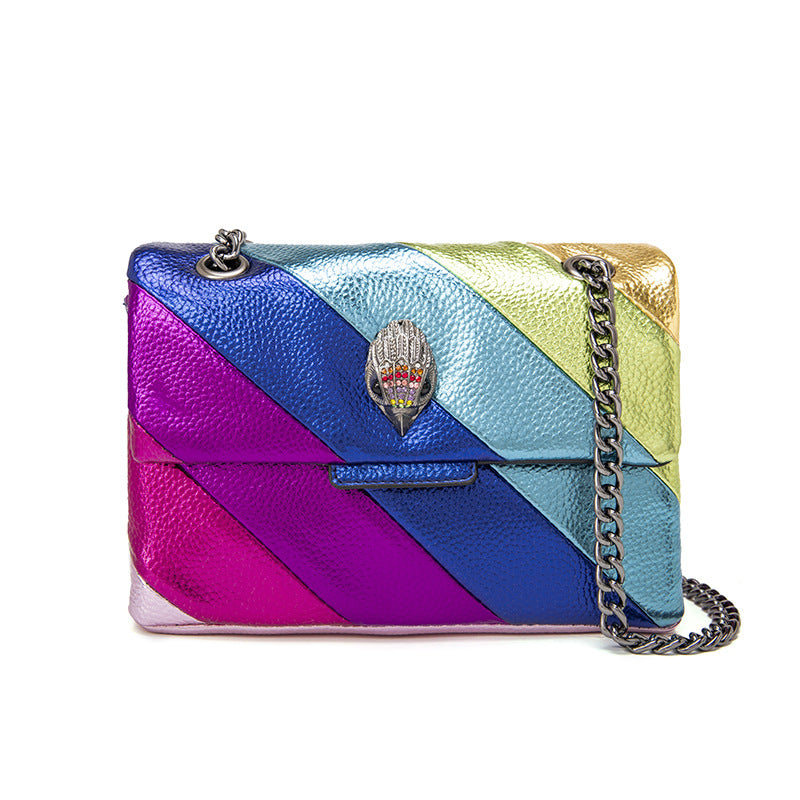Beaira New Trendy Rainbow Women's Bag with Chain Crossbody Bag and Eagle Head Shoulder Bag