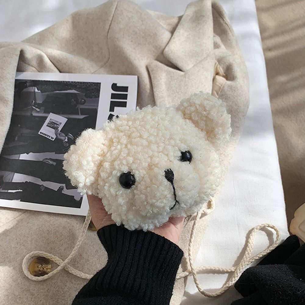 Beaira Children Cute Bear Plush Shoulder Bag Cartoon Messenger Bags Kawaii Plush Purses little Girls Stuffed Animals Backpack For Kids