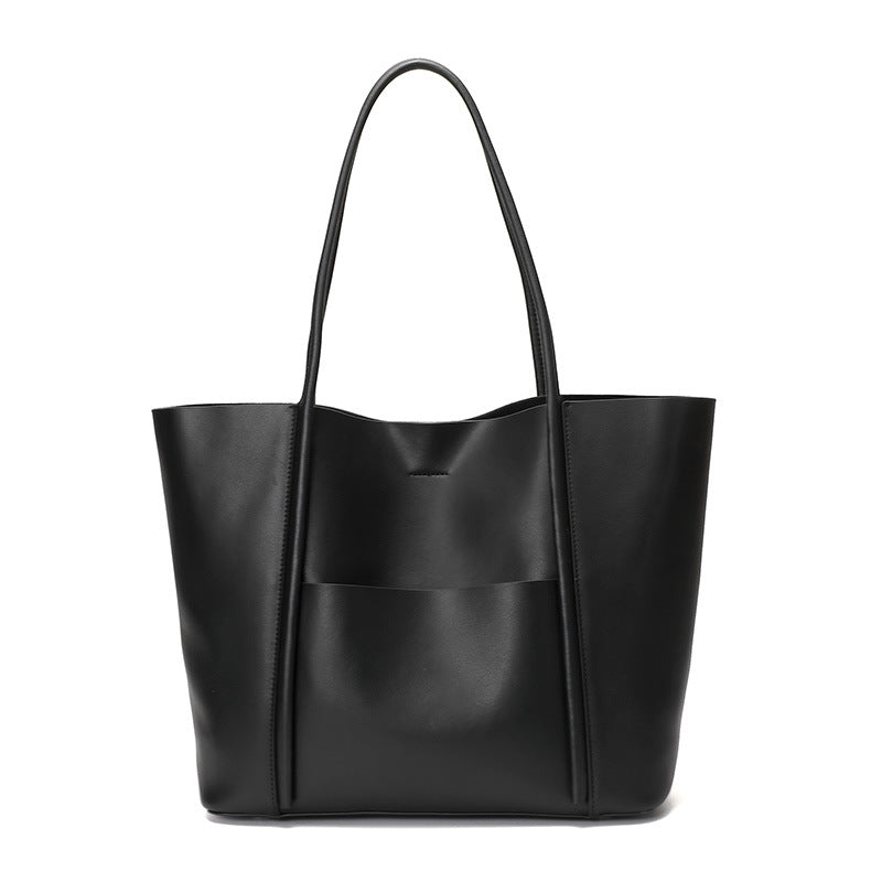 Beaira New Genuine Leather Women's Tote Bags Summer Hand-Held Large Cowhide Commuter Shoulder Bag