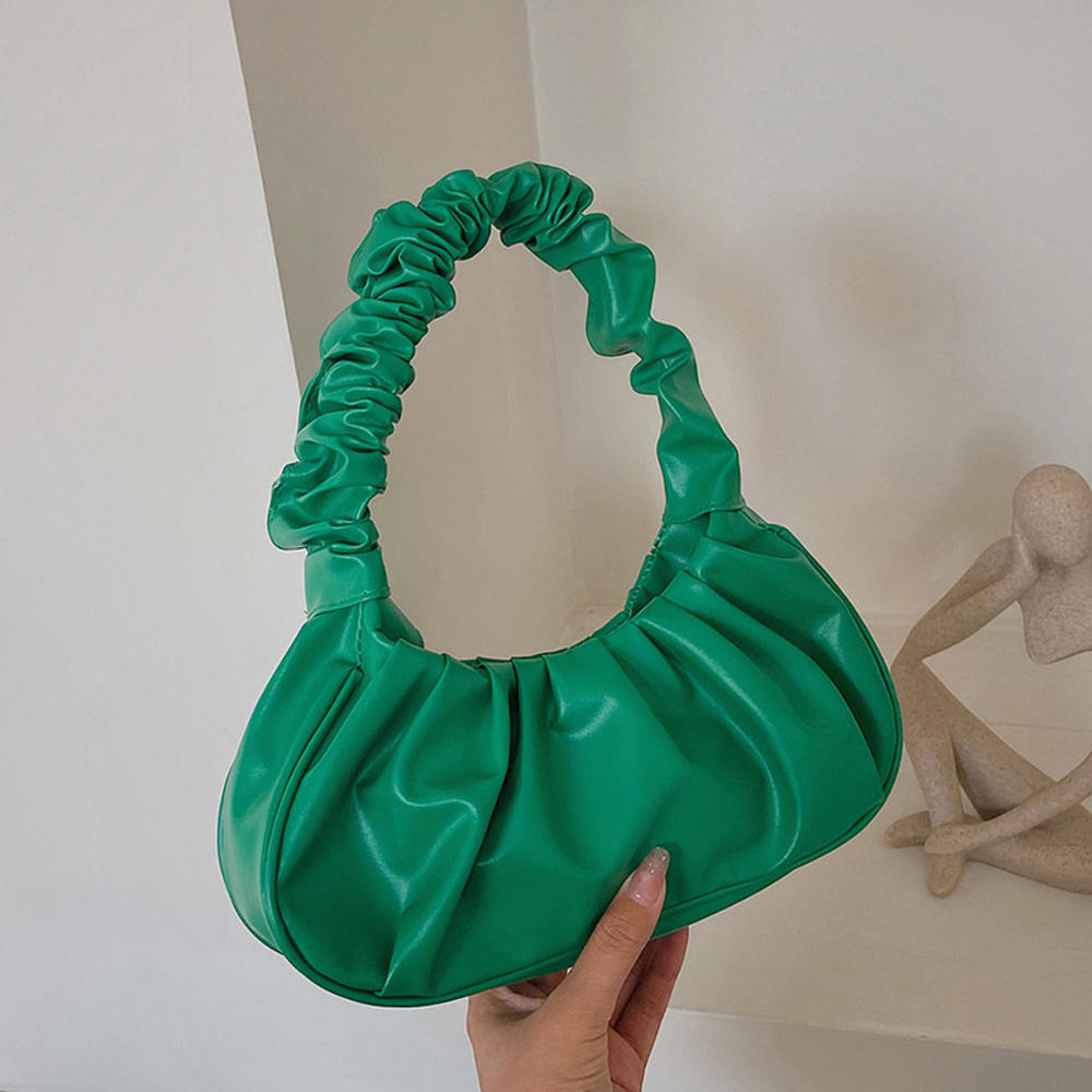 Beaira Fashion Pleated Handlebags For Women Pu Cloud Bags Leisure Armpit Bag Shopping Shoulder Bags Dumpling Handbag Female
