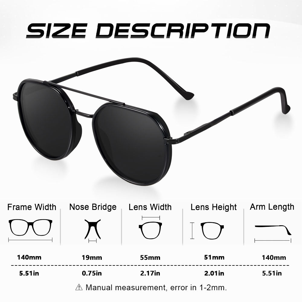 Beaira Polygon Polarized Sunglasses Men Outdoor Fishing Pilot Sun Glasses Male Vintage Retro Punk Shades Female UV Protection