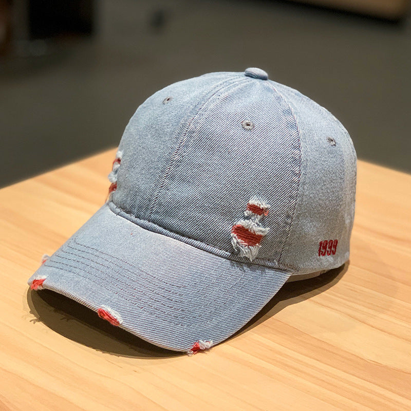 Beaira New Fashion Adult Washed Denim Baseball Caps Men Women Casual Solid Snapback Sport Cap Ripped Distressed Hip Hop Fishing Hats