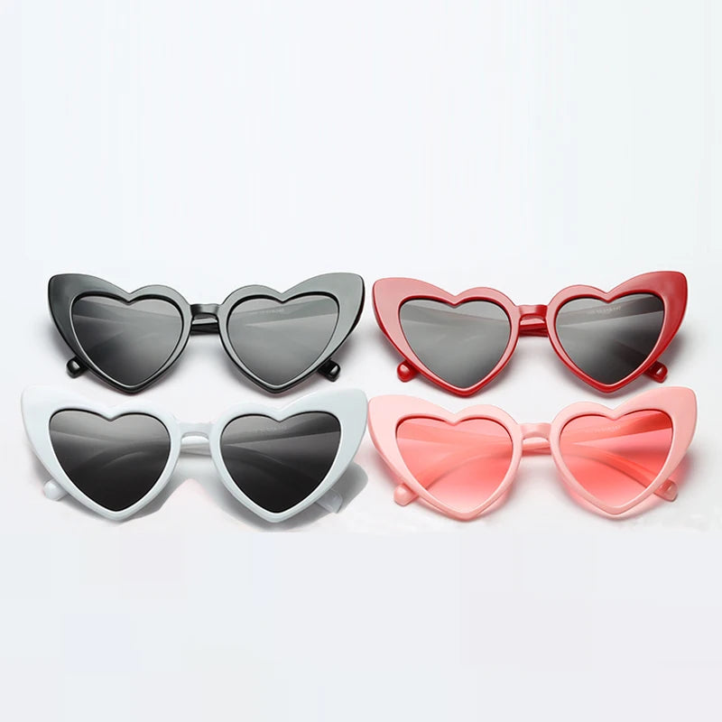 Beaira Heart Shaped Sunglasses Women Cat Eye Female Sun Glasses Brand Retro Love Black White Eyewear Men Shade UV400 Eyewear