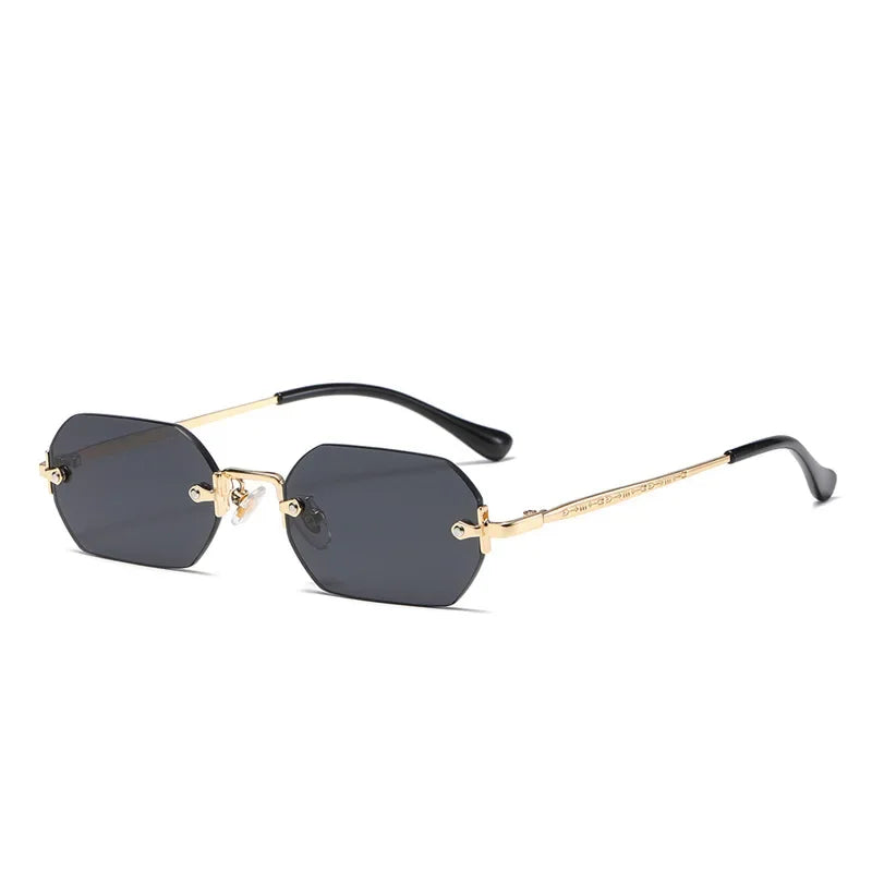 Beaira Vintage Rimless Polygon Sunglasses Women Men Luxury Brand Designer Popular Travel Small Frame Sun Glasses Ladies