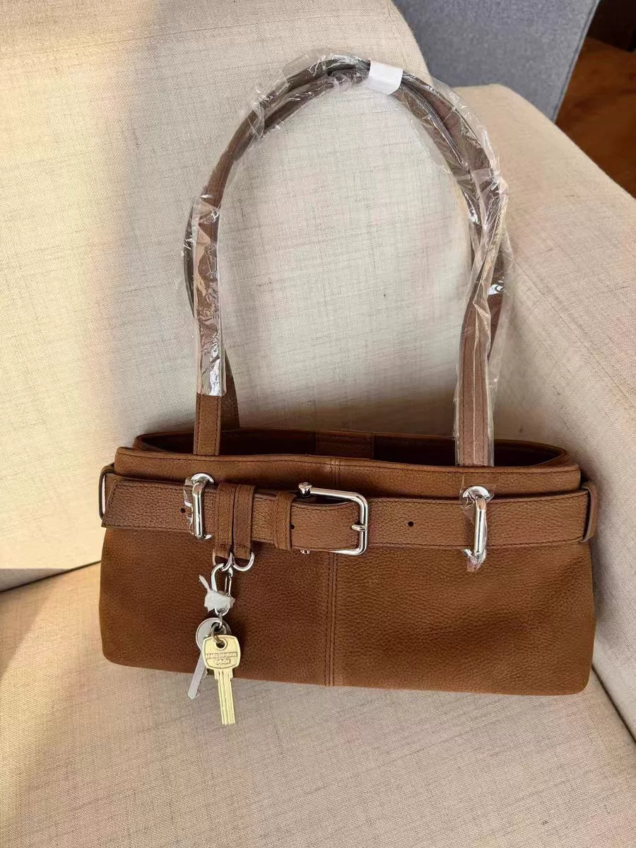 Beaira Niche OS bag, OI bag, baguette key bag, retro belt, underarm bag, sweet and cool large-capacity versatile cowhide shoulder bag