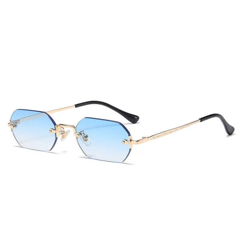 Beaira Vintage Rimless Polygon Sunglasses Women Men Luxury Brand Designer Popular Travel Small Frame Sun Glasses Ladies