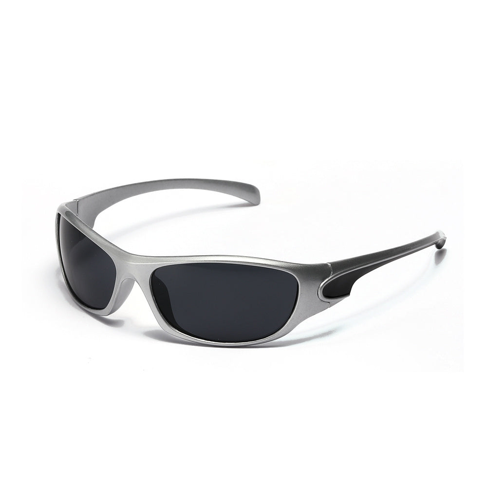 Beaira Y2K Silver Sunglasses Color Hollowed Out Future Sense Of Technology Hot Girls Net Red Sunglasses Women Sunglasses Trendy Men