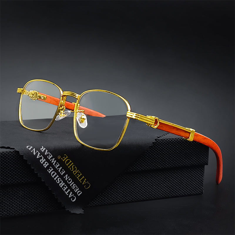 Beaira New Square Retro Sunglasses Man Wooden Metal Frame Women Sun Glasses Business Outdoor Eyewear Gift Summer Style