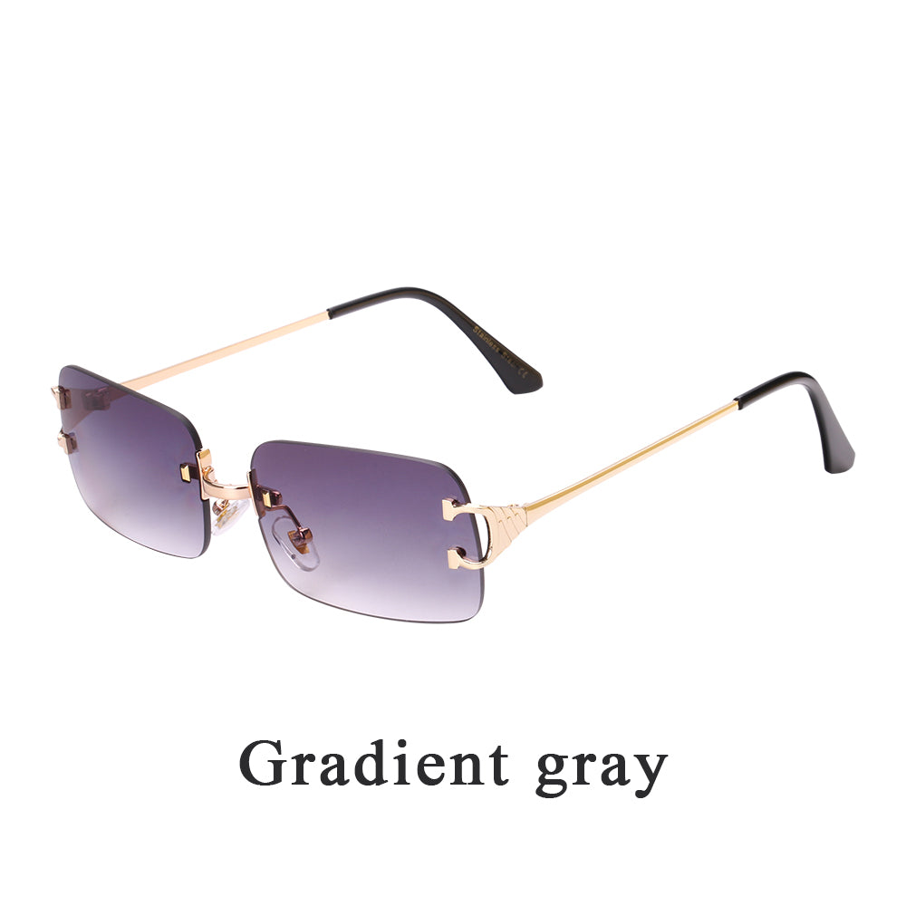 Beaira rimless sunglasses UV400 fashion square metal glasses for men women designer man's brand sun shades for outdoor