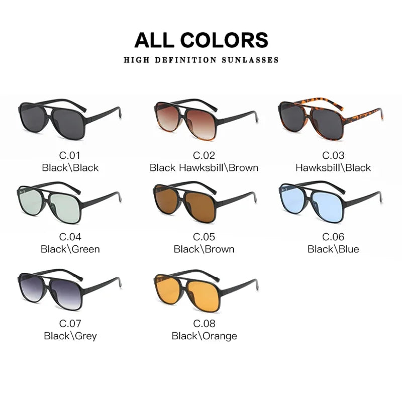 Beaira Classic Retro Vintage Aviation Pilot Sunglasses Women Men Big Large Oversized Frame Luxury Designer Shades 70s Sun Glasses