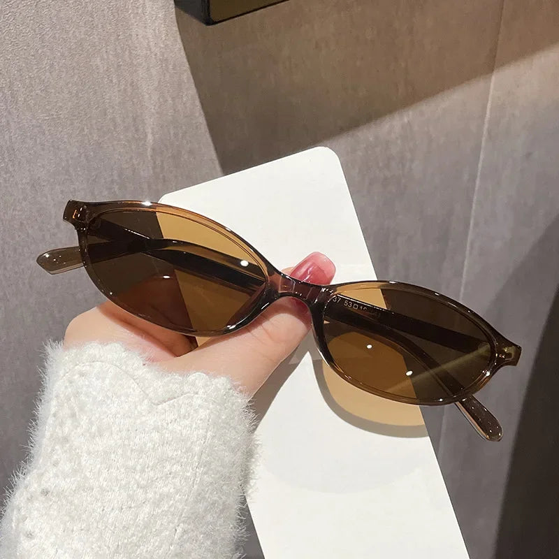 Beaira Sexy Small Oval Women's Sunglasses New Fashion Black Brown Sun Glasses Ladies Shades Trends Summer Unique Eyewear Men