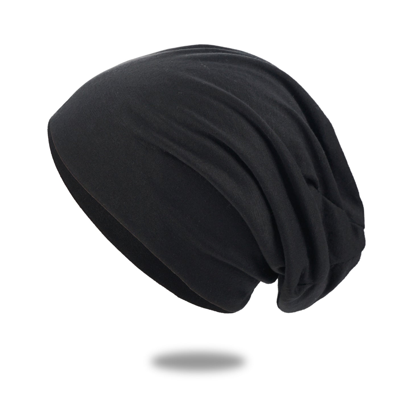 Beaira 1Pack Solid Color Unisex Men Women Slouchy Beanie Hip-Hop Soft Cotton Cap Lightweight Running Beanie Adult Dwarf Hat