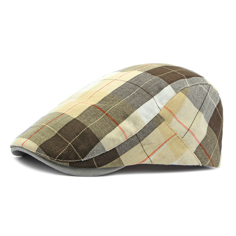 Beaira Four Seasons Polyester Print Newsboy Caps Flat Peaked Cap Men and Women Painter Beret Hats