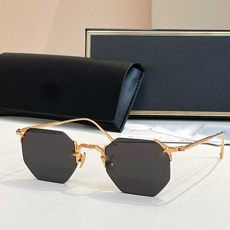 Beaira Rimless Irregular Square Sunglasses Men Luxury Design Handmade Brand Trendy Designer Women High Quality UV400 with Case