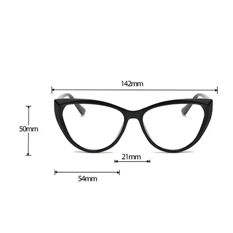 Beaira Cat Eye Frame Outdoor Photochromic Sunglasses Fashion Trendy Anti Blue Light Plain Eyeglasses Finished Optical Spectacle Eyewear