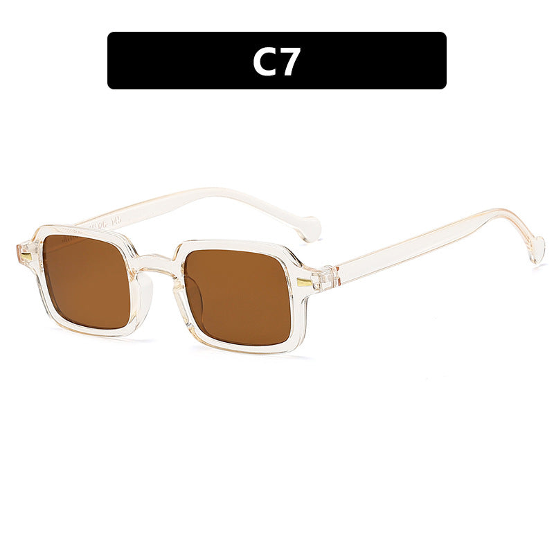 Beaira Simple Square Sunglasses Men and Women Retro Glasses Summer Sunshade Beach Fashion Glasses