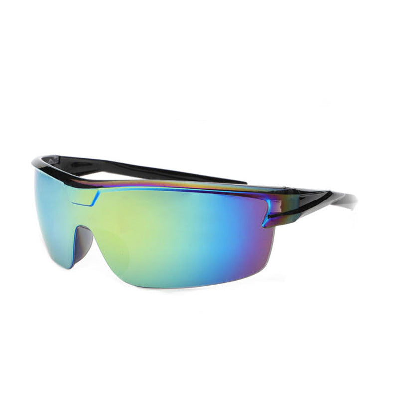 Beaira Women Sport Punk Sunglasses Wrap Around Y2K Sunglasses One Piece Frameless Eyewear Trendy 2000's Shades UV400 Men Glasses