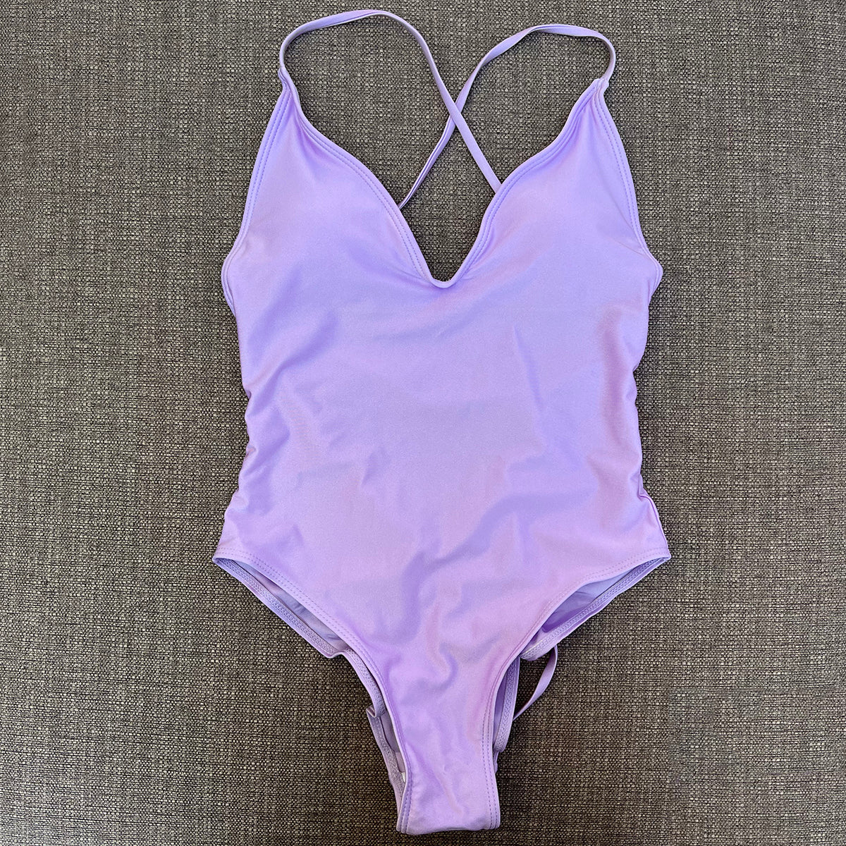 Beaira Sexy Padded One Piece Swimsuit Women Swimwear Solid Bathing Suit Monokini Swimming Suit Summer Beachwear maillot de bain femme