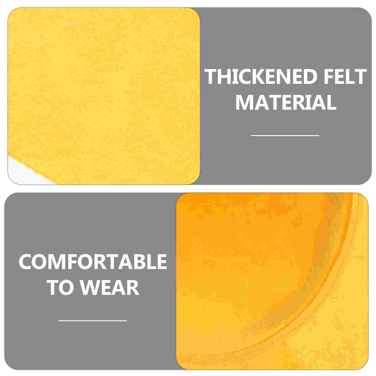 Beaira Large Brim Witch Hat Halloween Costumes Cosplay Ornament Party Yellow Felt Cloth