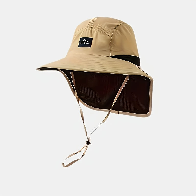 Beaira Unisex Summer Wide Brim Waterproof and Quick-drying Panama Caps Outdoor Visor Bucket Hats Mesh Breathable Sun Hat with Neck Flap