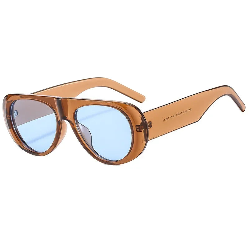 Beaira New Oval Sunglasses Women Men Cool Brand Designer Colorful Sun Glasses Female Male Plastic Big Frame Outdoor Eyewear