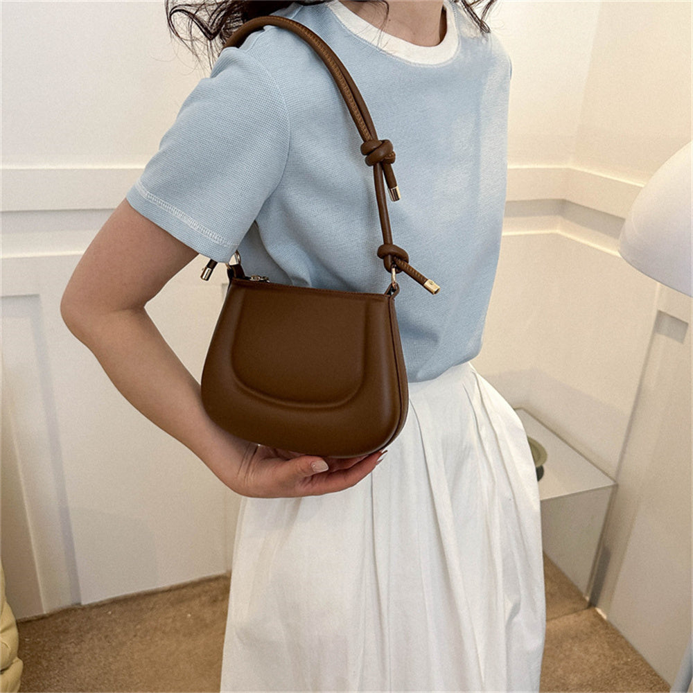 Beaira Soft Pu Ladies Leather Crossbody Bag Women Purple Underarm Bag Retro Solid Color Handbag Fashion Design Girl Small Shoulder Bags