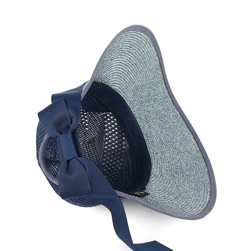 Beaira Summer Sun Hat Women Beach Accessories Wide Brim UV Protection Visor Sunshade Cap Ladies Bowknot Korean Panama Floppy Sunhat