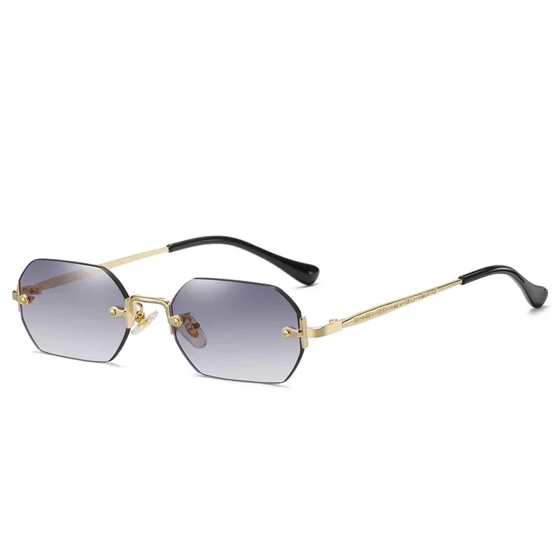Beaira Vintage Rimless Polygon Sunglasses Women Men Luxury Brand Designer Popular Travel Small Frame Sun Glasses Ladies