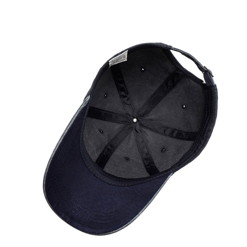 Beaira Washed cotton compass printed hat, vintage dad hat, men's retro baseball hat, soft top sun hat