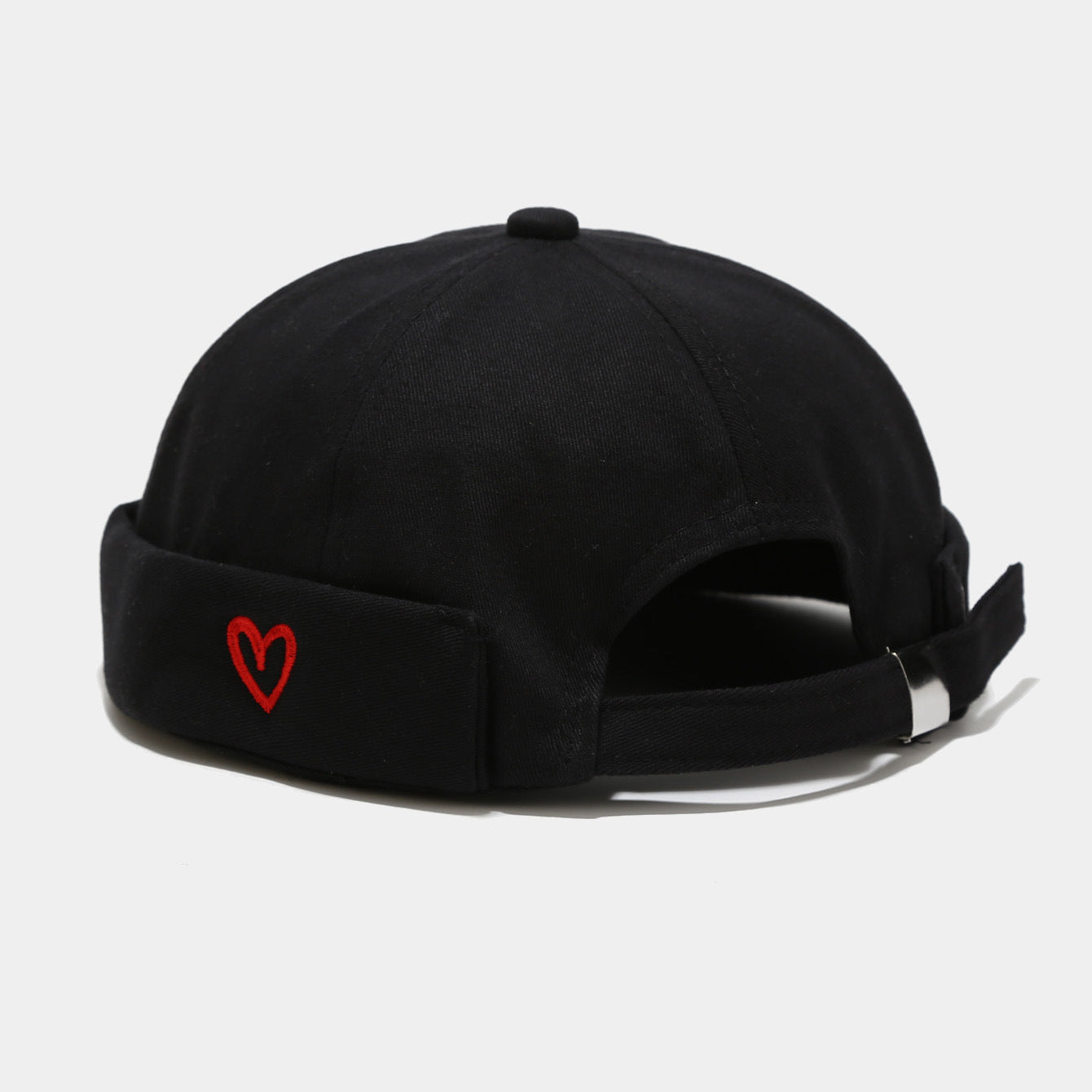 Beaira INS Literary Style Heart Love Label Docker Cap Vintage Brimless Hat Skullies Cap Beanie Hats Landlord Sailor Cap Men and Women
